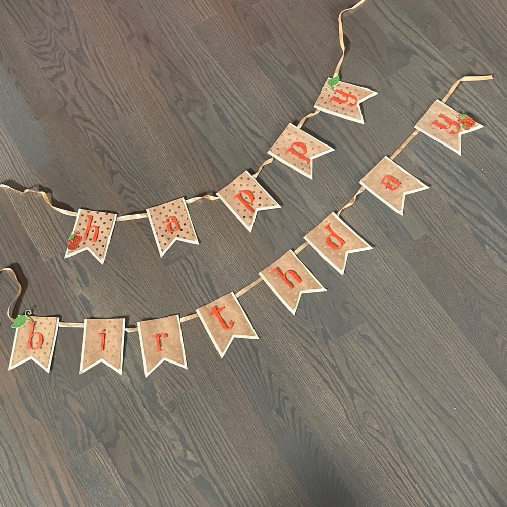 Fall Happy Birthday Banner – Autumn Pumpkin Party Decor